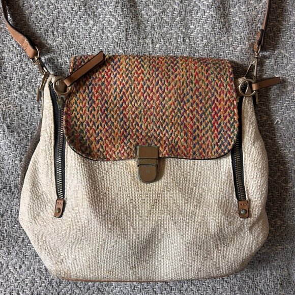 Handbags - Handmade Spanish Crossbody Backpack – Woven Multicolor Flap